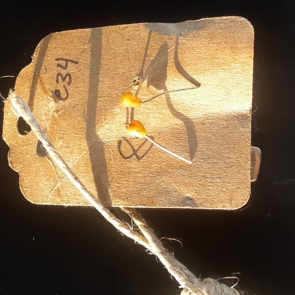 Turquoise Gold Tone Hammered Crosses - Picture 3 of 5